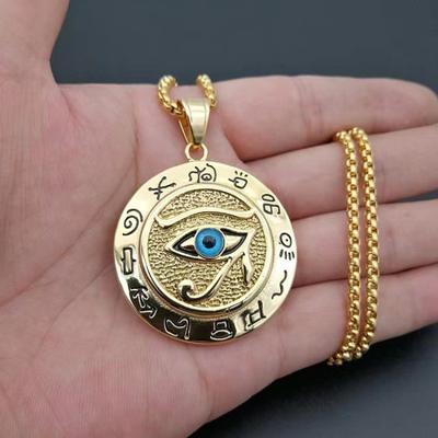 Gümüş Renk Antik Mısır Horus Gözü Kolye Horus Gözü Kartal Başlı Göz Kolye