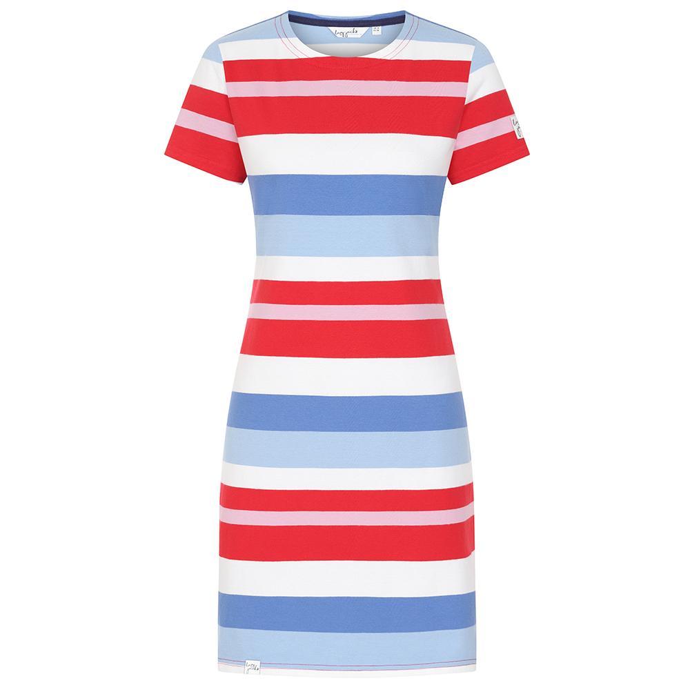 Vestido Camiseta Listrado Feminino/Senhora Lazy Jacks