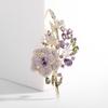 Women Wedding Flower Brooch Crystal Rhinestones Zircon Pin Clothing Accessories