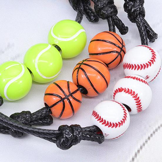 Sports Bracelet Rugby Braided Unisex Adjustable Ball Shape Bracelet Jewellery