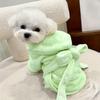 Super absorbent pet bathrobe, quick-dry and soft. All-season use for small dogs and cats with secure closure