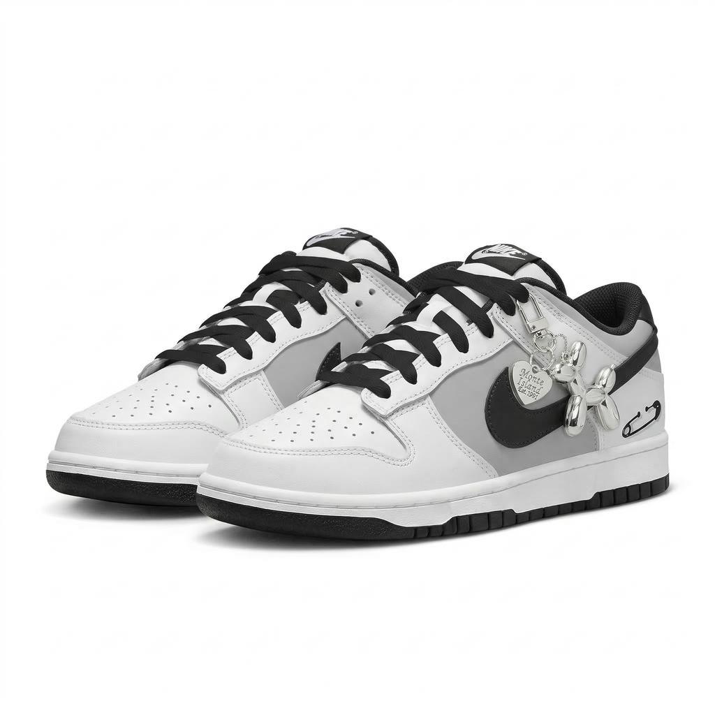 Nike Dunk Lemon Joy Abrasion Resistant Cushioning Low top Skateboard Shoes Men's Black Gray DD1391-100(Team778-)