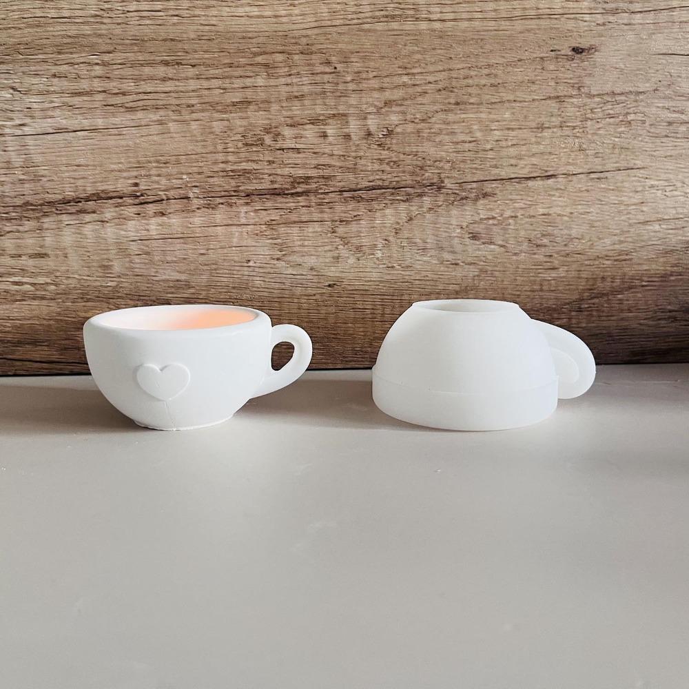 Elegant Coffee Cup Mold 3D Gypsum Cement Mold Multifunctional Epoxy Mold Holiday Party Gifts