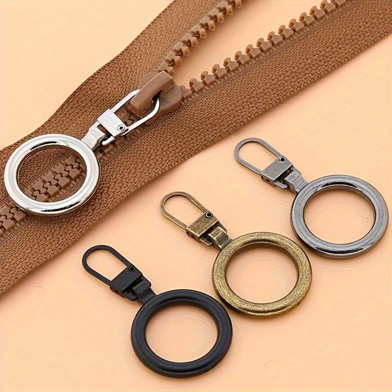 10pcs Metal Zipper Head Pull Tab Detachable Repair Down Jacket Bag Shoe Small Hole Special Zipper Head Pull Down Accessory