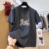 T-shirt Women Casual Large Size Loose Round Neck Pullover Short-sleeved Tops