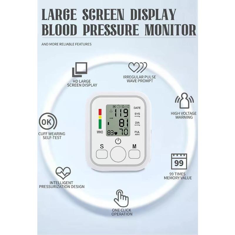 1SET Explosion Sphygmomanometer Automatic Electric Intelligent Blood Pressure Measuring Instrument Outlet Large Screen Touch Sphygmomanometer