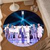 Kpop Group Portrait Round Rug for Livingroom,Bedroom, Palyroom, Chair Rug, Area Rug, Circle Carpet, Large Size Fan Christmas Gift