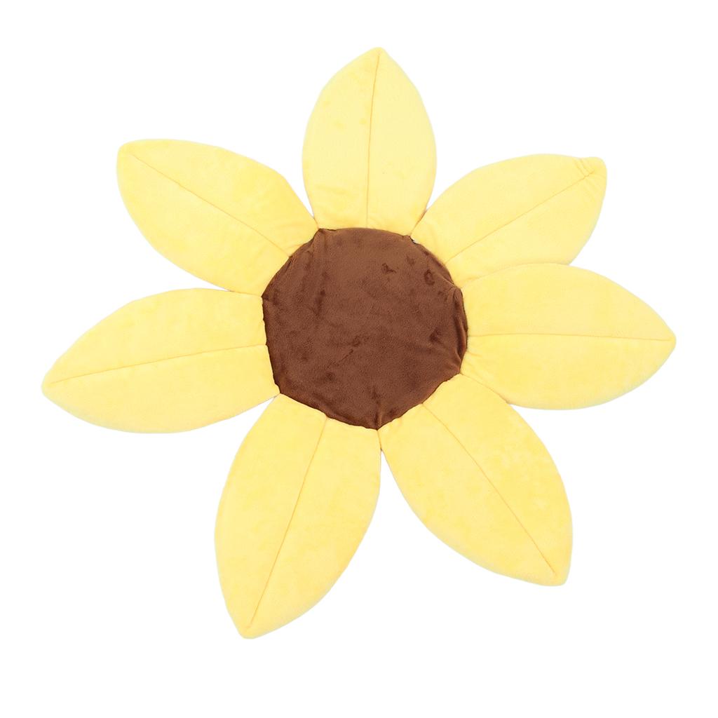 Sunflower Baby Bath Head Support Soft Skin Friendly Short Plush Sponge Flower Bath Pad for Shower Room