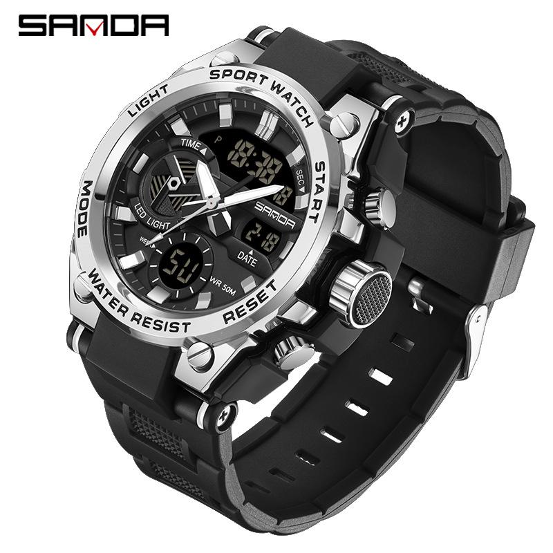 Sanda Waterproof Multifunction Student Sports Watch with Outdoor Features and Douyin Live Hot Design
