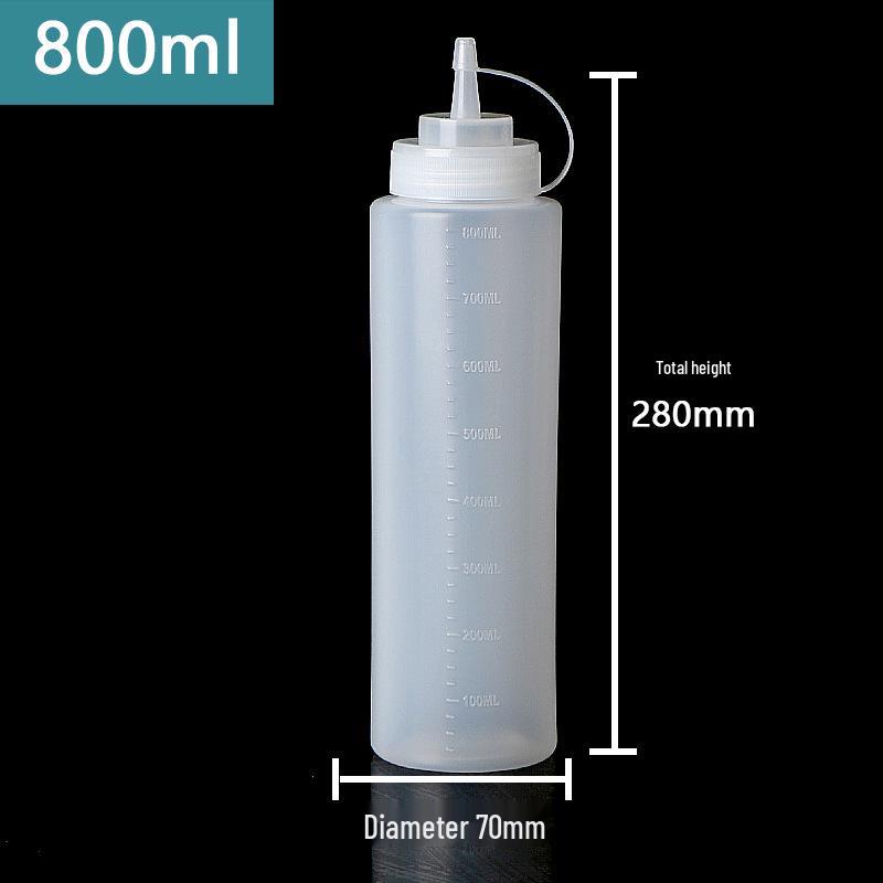 Squeeze Bottle with Scale for Ketchup, Salad Dressing, Condiments, Jam, and Sauces