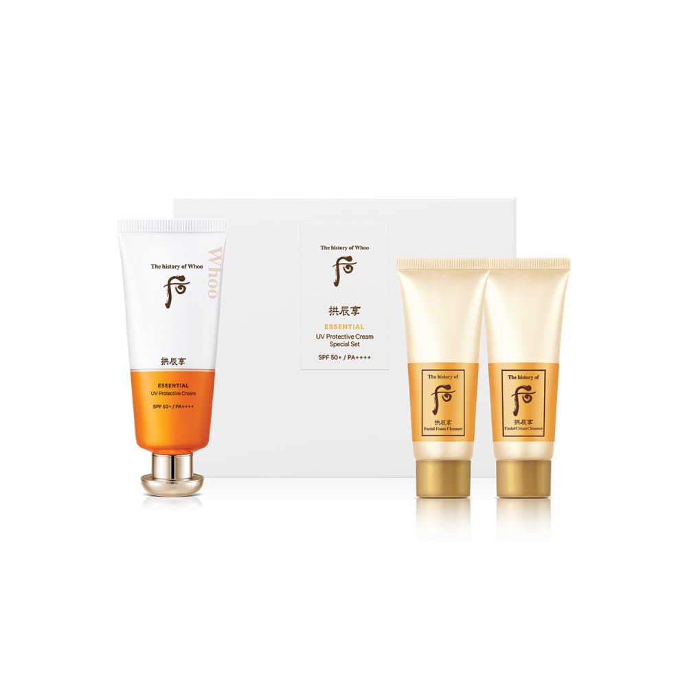 The history of whoo Gongjinhyang Essential Sun Cream Set, Anti-Aging, Moisturizing, Korean Cosmetics, Kbeauty, Sample