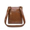 Women's Retro PU Leather Mobile Phone Bag Fashionable Soft Crossbody Bag for Summer