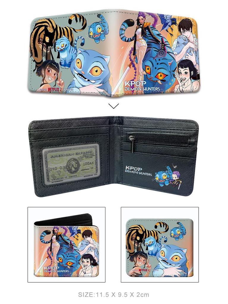 K-Pop Demon Hunter Girl Group 3D-geprägte Anime-Geldbörse für Schüler und Fans