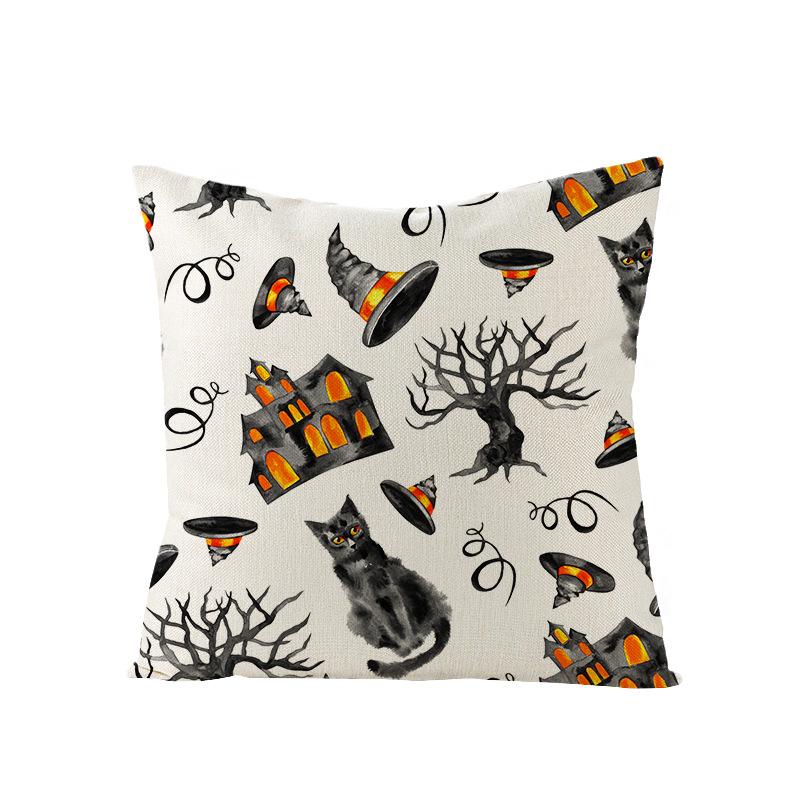 Neue Halloween Polyester Kissenbezug Zuhause Zuhause Schlafzimmer Sofa Kissen Lendenkissenbezug
