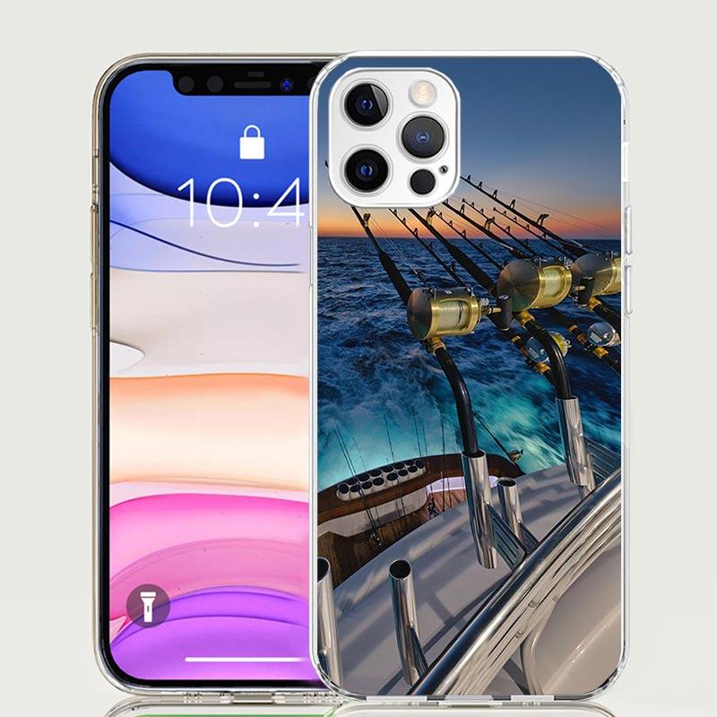 Carp Fish Fishing Rod Hook Phone Case For iPhone 18 17 Air 16 15 Plus 11 14 Pro Max 13 Mini 12 7 8 + SE Pattern Art Customized Cove