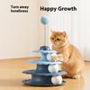 Interaktives Katzen-Spinner-Spielzeug mit drei Ebenen, Wellenbahn-Design, Selbstspiel-Unterhaltung für Wohnungskatzen und Kätzchen