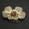 1 stuks Dames Handgemaakte Haarkam met Gouden Strik, Perfect voor Bruidsfeest, Festival, Volwassen Cadeau Elegant