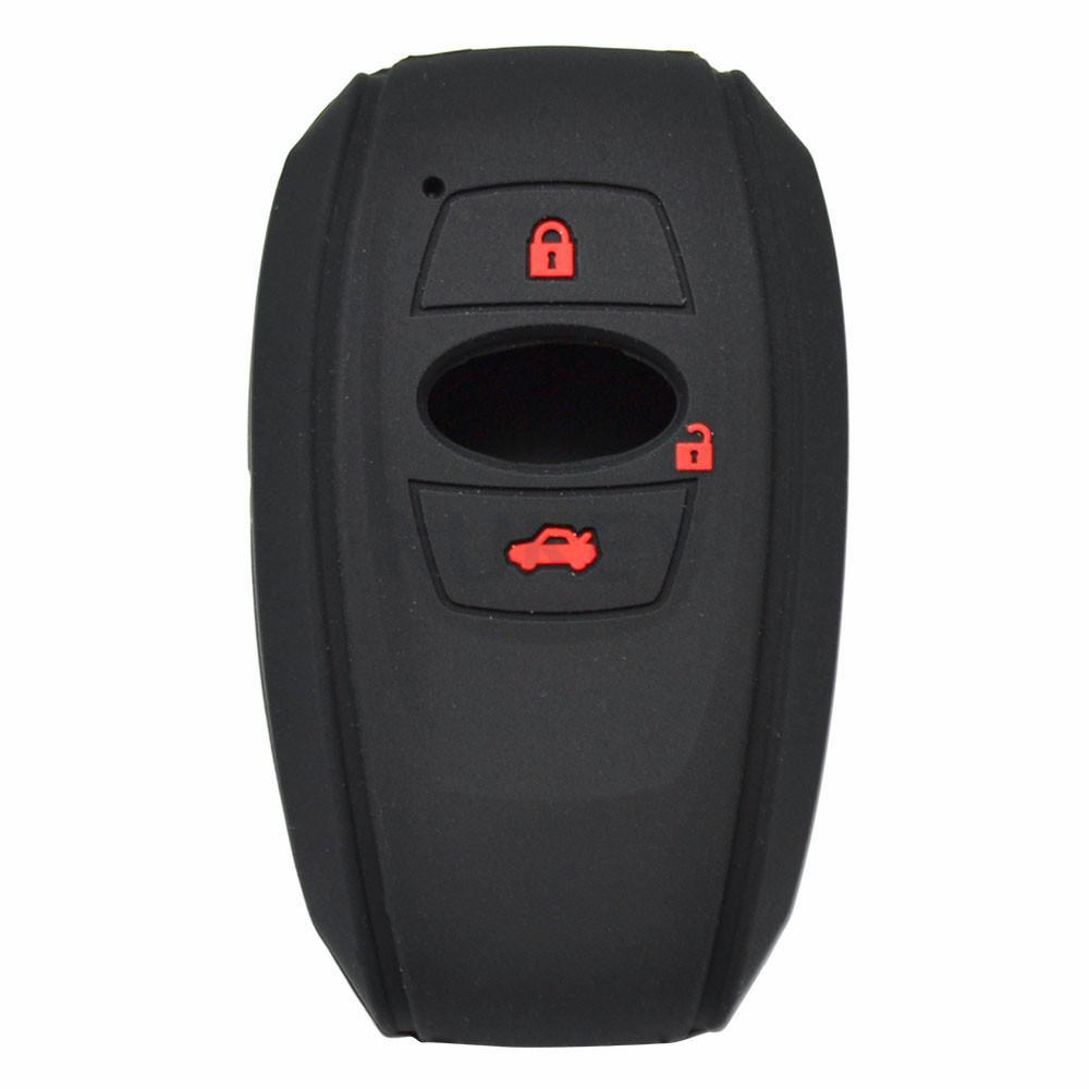 

Силиконовый чехол для ключа автомобиля с дистанционным брелоком для Subaru Legacy Shell Protector 3 кнопки чёрный