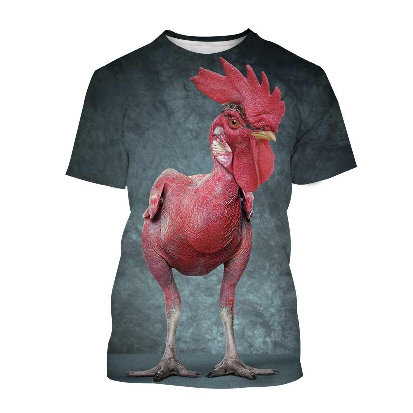 

Футболка з принтом Rooster Art Trend для чоловіків, повсякденний одяг, модні 3d-стилі Harajuku, вуличні футболки S