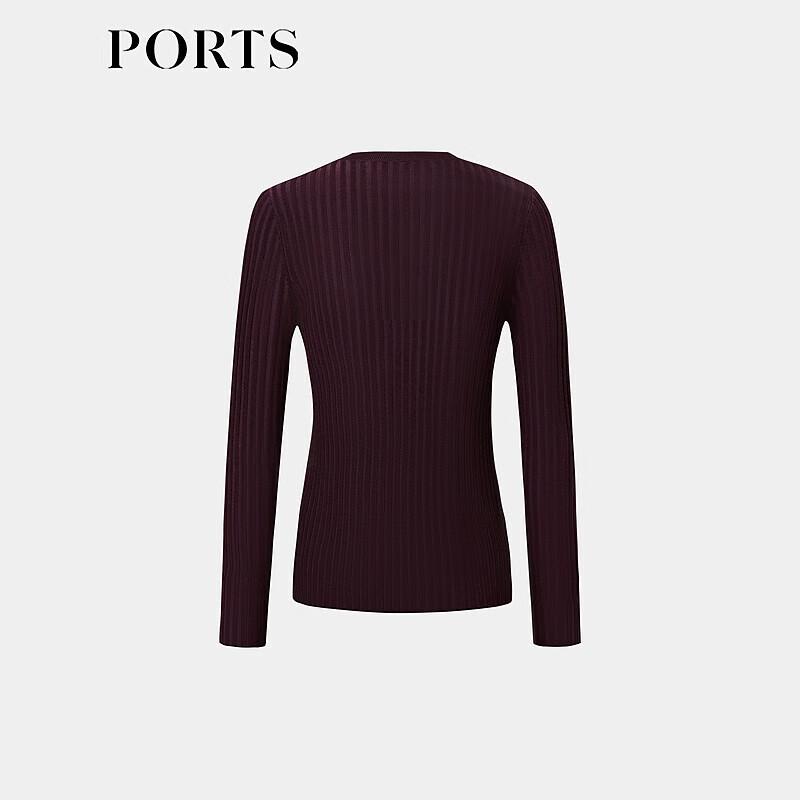 PORTS Women's Simple Solid Ribbed Knit Sweater