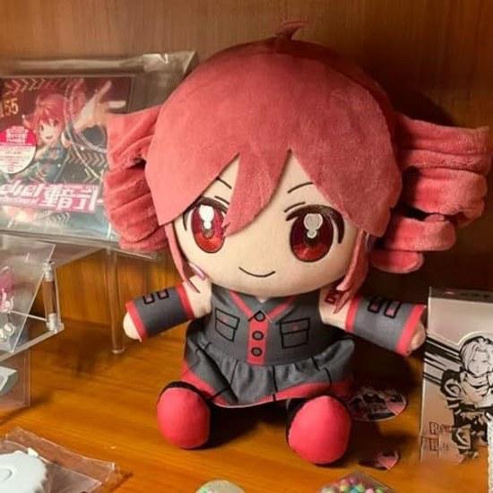 HIWOWO Juon Teto Kasane Vocaloid Goods Accessories Cute Cotton Doll 20CM Sitting Posture Plush Toy Cosplay Daily Memorabilia Room Decoration Halloween
