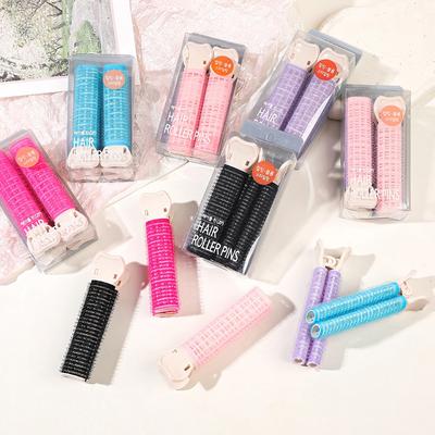 1/2/6pcs Hair Root Fluffy Clip Lazy Hair Edge Clip Women Top Styling Curling Barrel Portable Korean Bangs Side Clips Hair Roller