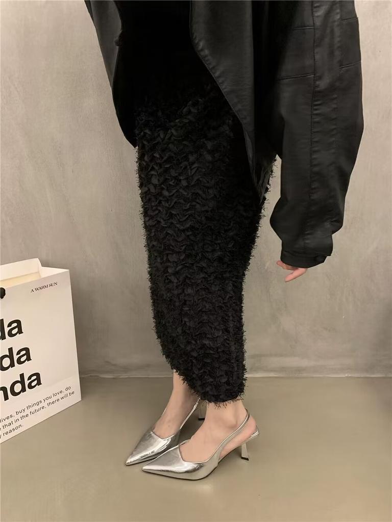 Niche high-end bag head sandals women's spring and summer thin-heeled temperament socialite style high-heeled single shoes