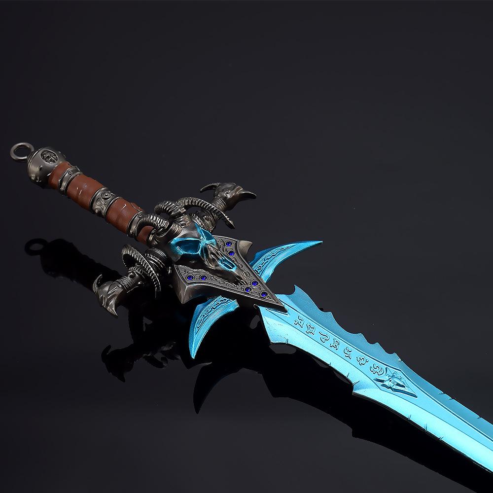 Metal Frostmourne Katana Lich King Sword Blade Anime World of Warcraft Ninja Knife Real Size Japanese Katana Samurai Sabre Toy