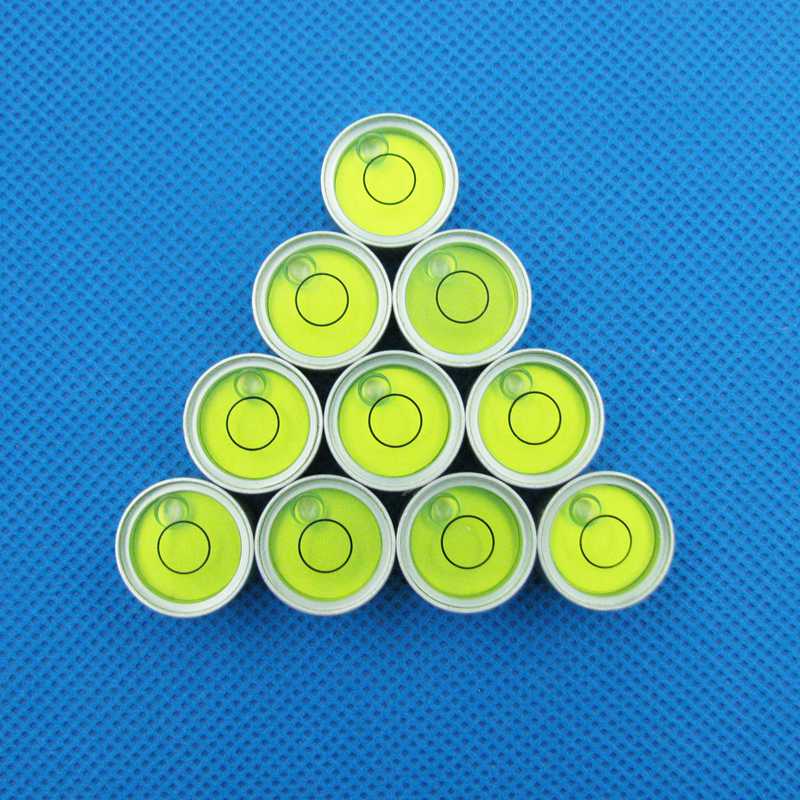 Center Pole Level Bubble 19*11mm Mini Spirit Level Round Metal Horizontal Bead for GPS RTK SOUTH SANDING