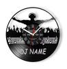 Personalized DJ Name Art Vinyl Record Wall Clock Home Music Club Decoration Wall Watch Custom DJ Name Gift Wall Clock