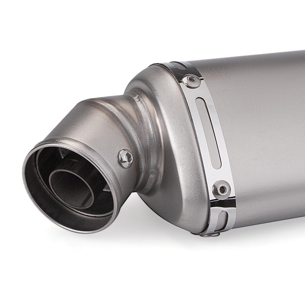 Universal 51mm Motorcycle Exhaust Muffler Professional Stainless Steel Tailpipe T98 Muffler For Yamaha R3 Z125 400 300SR Msx125
