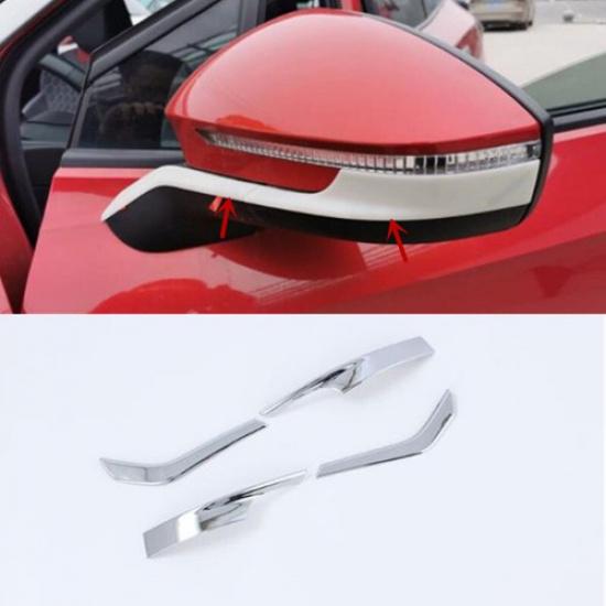 Chrome 4PCS Side Rearview Mirror Stripe Cover Trim For Volkswagen ID.4 2021 2022