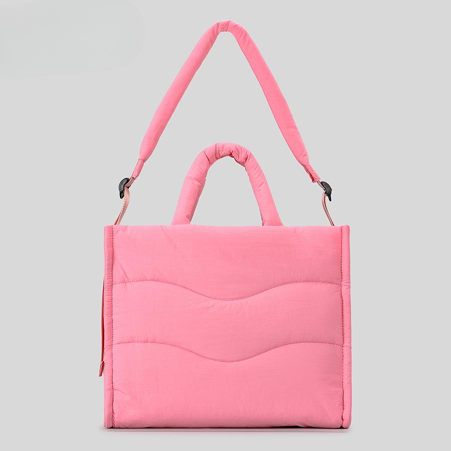 Geantă de mână pentru femei, geantă de mână din nailon, tip sandwich, mare capacitate, geantă de umăr tip crossbody, geantă de mână pentru computer, geantă de mână pentru computer