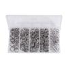 Durable Stainless Steel Fishing Split Rings 5 Size Double Flat Wire Fishing Tackle Ring Heavy Duty Split Rings Fishing Lures