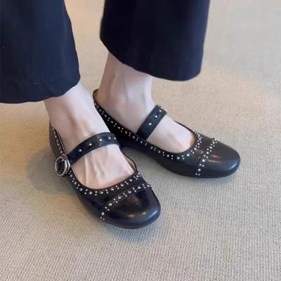 Neuer Stil Mode Damen Retro Schuhe Weiche Mokassins Kleid Bequeme Ballerinas Mary Janes Schuhe Komfort und Elegantes Damen Schuhwerk