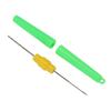 Dual End Fishing Bait Needle Tool Pen Style Fishing Baiting Rigs Tool with Safety Protective Covers Green