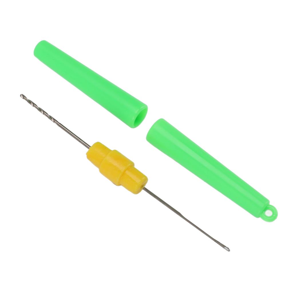 Dual End Fishing Bait Needle Tool Pen Style Fishing Baiting Rigs Tool with Safety Protective Covers Green