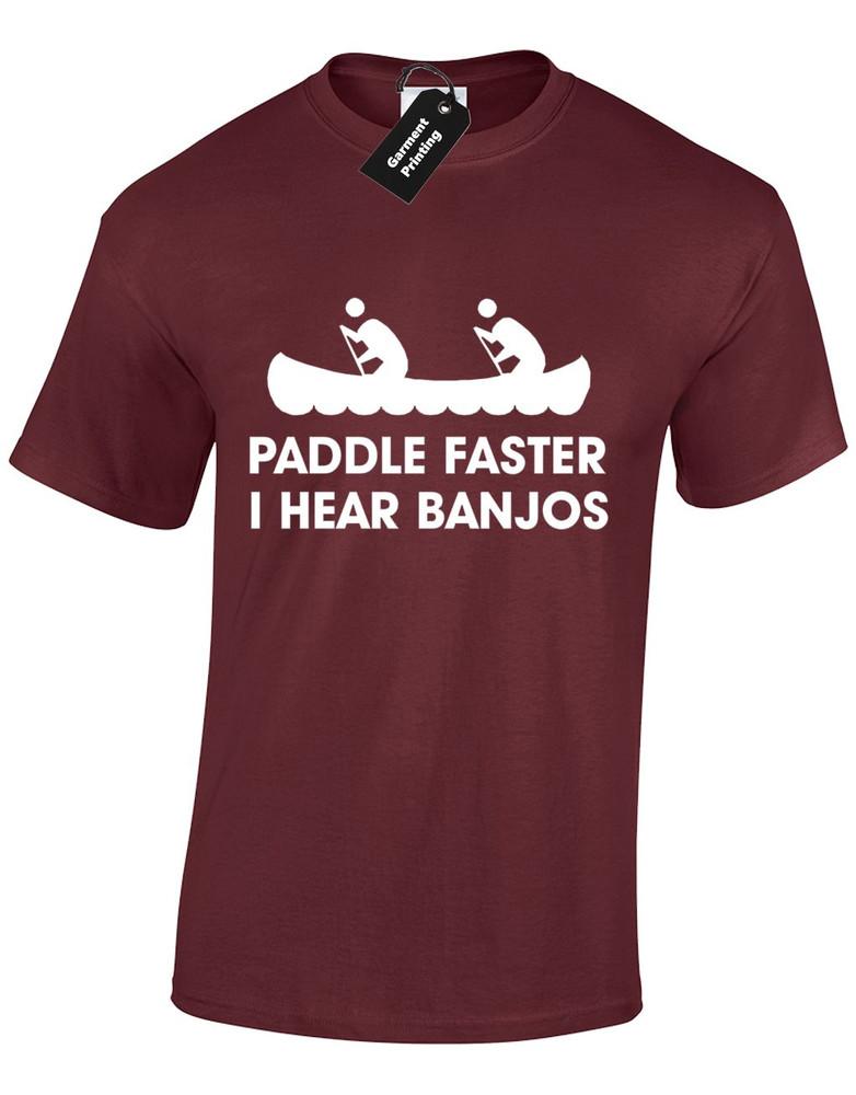Paddle Faster Funny Rude Design Hillbilly Banjo Unisex T-Shirt Unisex T-Shirt L