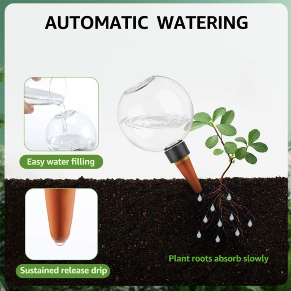 2pcs Tranaparent Self Watering Plant Watering Bulbs Flower Pot Seepage Water Globes The Lazy
