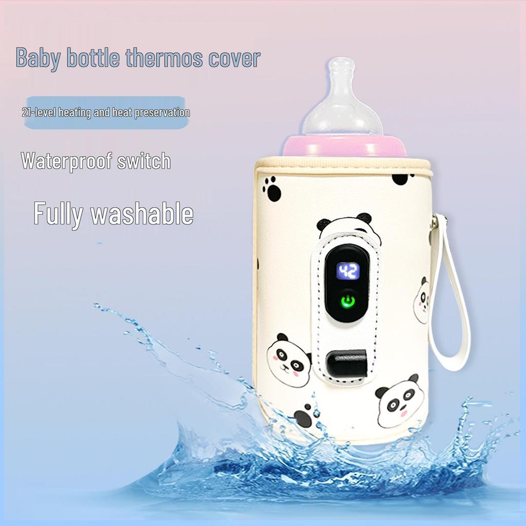 Portable Insulated Baby Bottle Warmer – Wireless, Car-Compatible, Ideal for On-the-Go Feeding