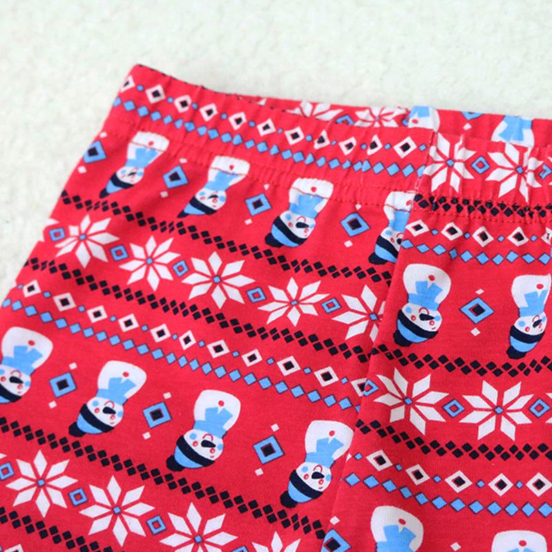 Baby Girls Cropped Pants 5Pcs/Lot And 3Pcs/Lot Kid Lovely Long Trousers Children Printed Elastic Newborn Clothes Christmas Waist Knee Length Pants