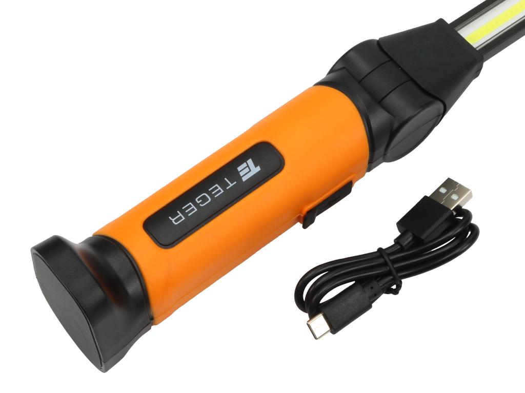 Workshop lamp, LED COB, angled, with joint, 1120lm, 4000 mAh, Teger