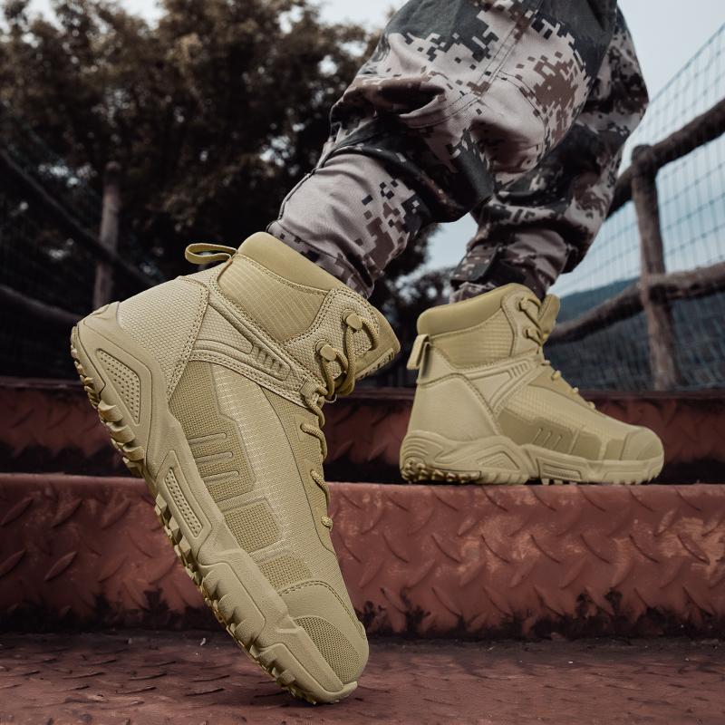Men's Deserts Waterproof Hiking Boots Hunting Durable Outdoor Climbing Boots Combat Boots Large Size