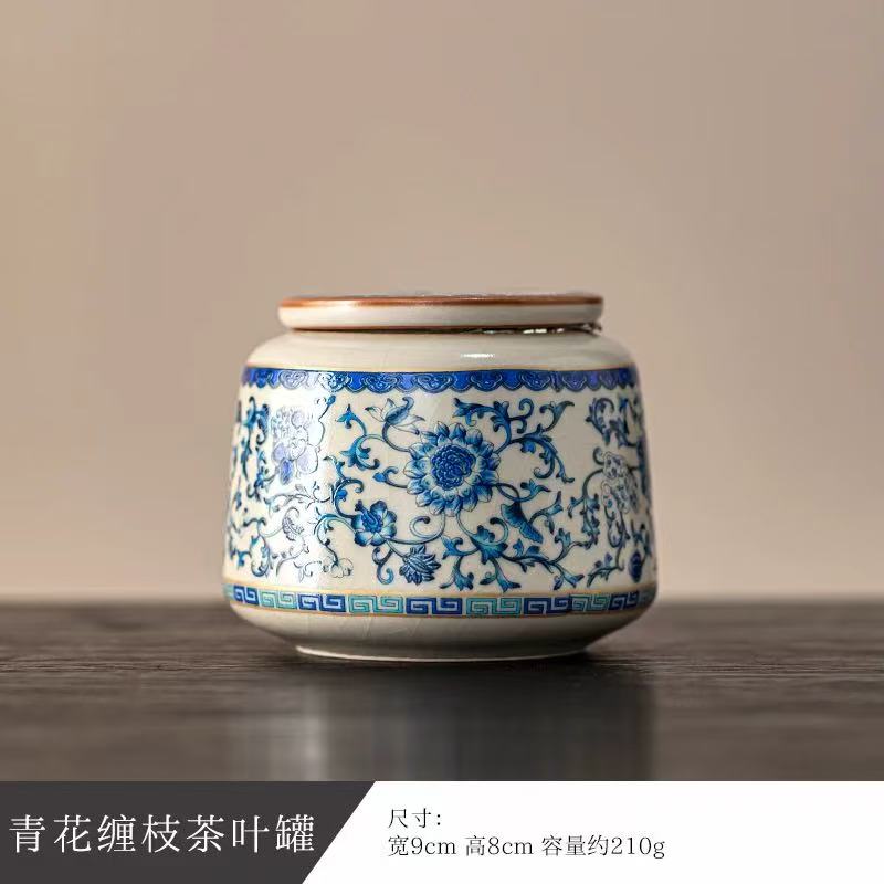 Creative Painted Ceramic Jar Portable Tea Candy Jar Household Multifunctional Nut Coffee Bean Storage Box Kitchen Food Container