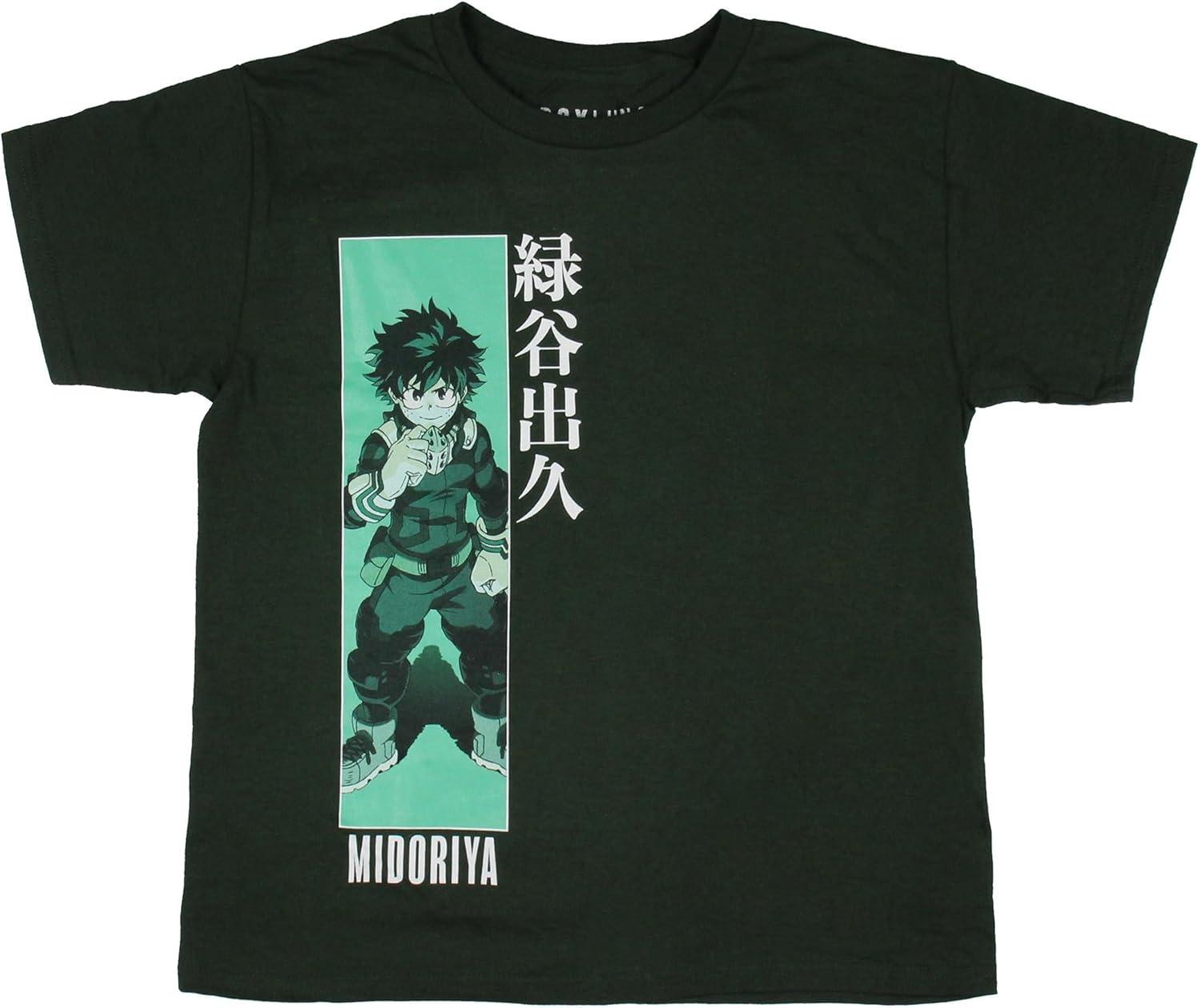 Seven Times Six My Hero Academia Boy s Izuku Deku Midoriya Panel Youth T-Shirt XXXXXL чёрный