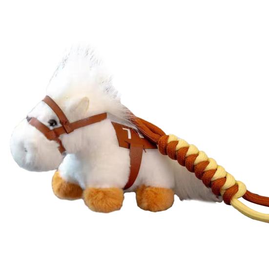 

Yousheng Fluffy Pony Keychain Toy Lucky Money Horse Plush Charm for Backpack Year of The Horse Mascot Doll Kid Gift