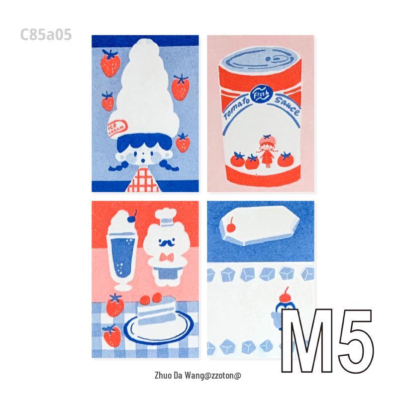 Zhuo RISO High-Grade Double-Color Diary Refill Sticky Notes”