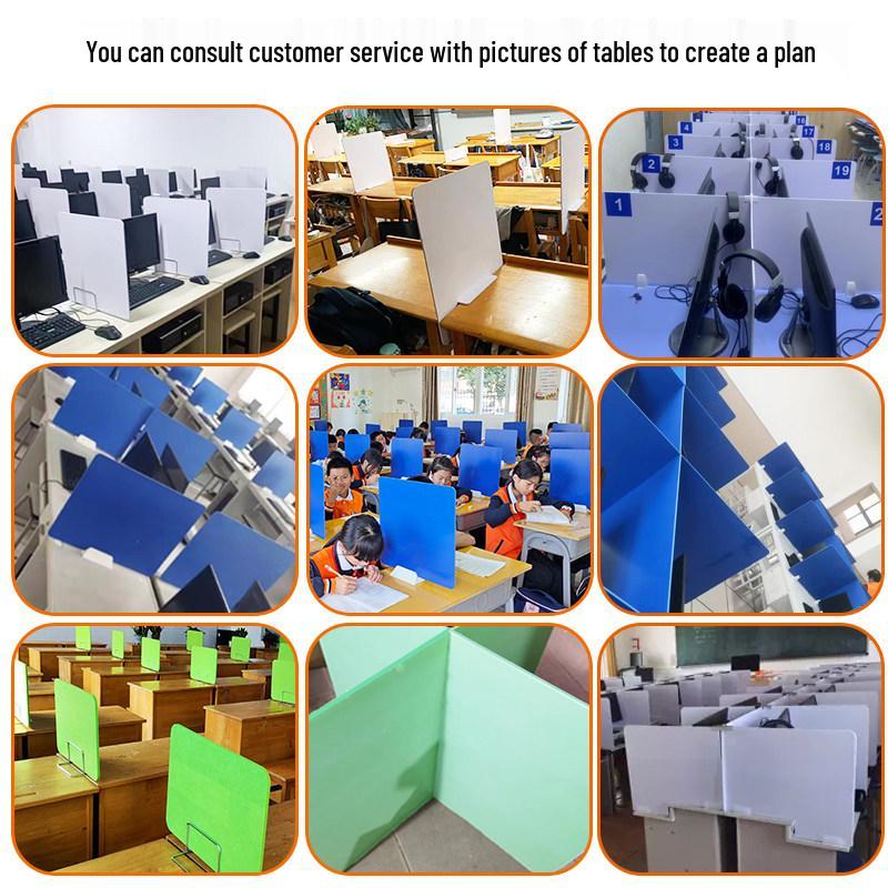

School Desk Exam Privacy Divider - PVC Partition for Computer Rooms