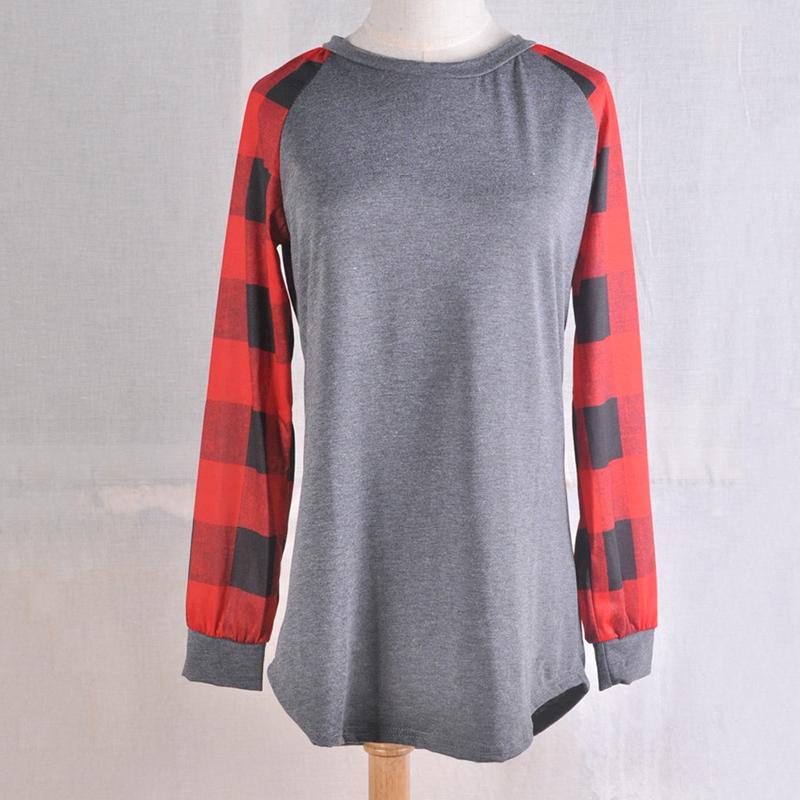 

Футболки для женщин и девочек, нижняя рубашка, базовая футболка с круглым вырезом, женский топ, пуловер в клетку в стиле буйвола в стиле пэчворк XXL