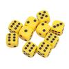 30 STÜCK Würfelset 16MM Kunststoff 6-seitig Runde Ecken Würfelwürfel für Tischspiele Brettspiele Gelb